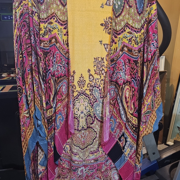 Saachi Colorful Paisley Women's Kimono Jacket - Picture 2 of 7
